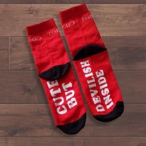 New- Red Socks logo "Cute but Devilish Inside" -$7 as bundle add on